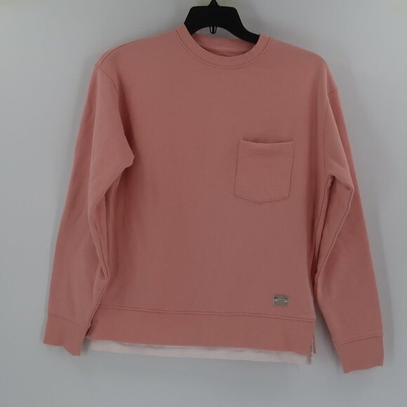 Giordano Men's Pink Sweatshirt w White Underlay Detail Size Medium - Picture 1 of 8